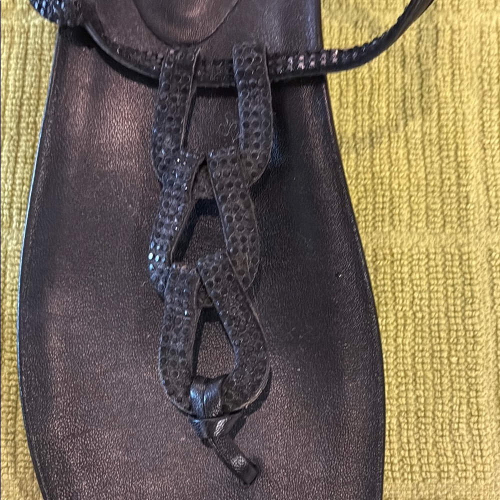 Pelle Moda Black Sandals, Size 7 1/2 - Picture 5 of 6